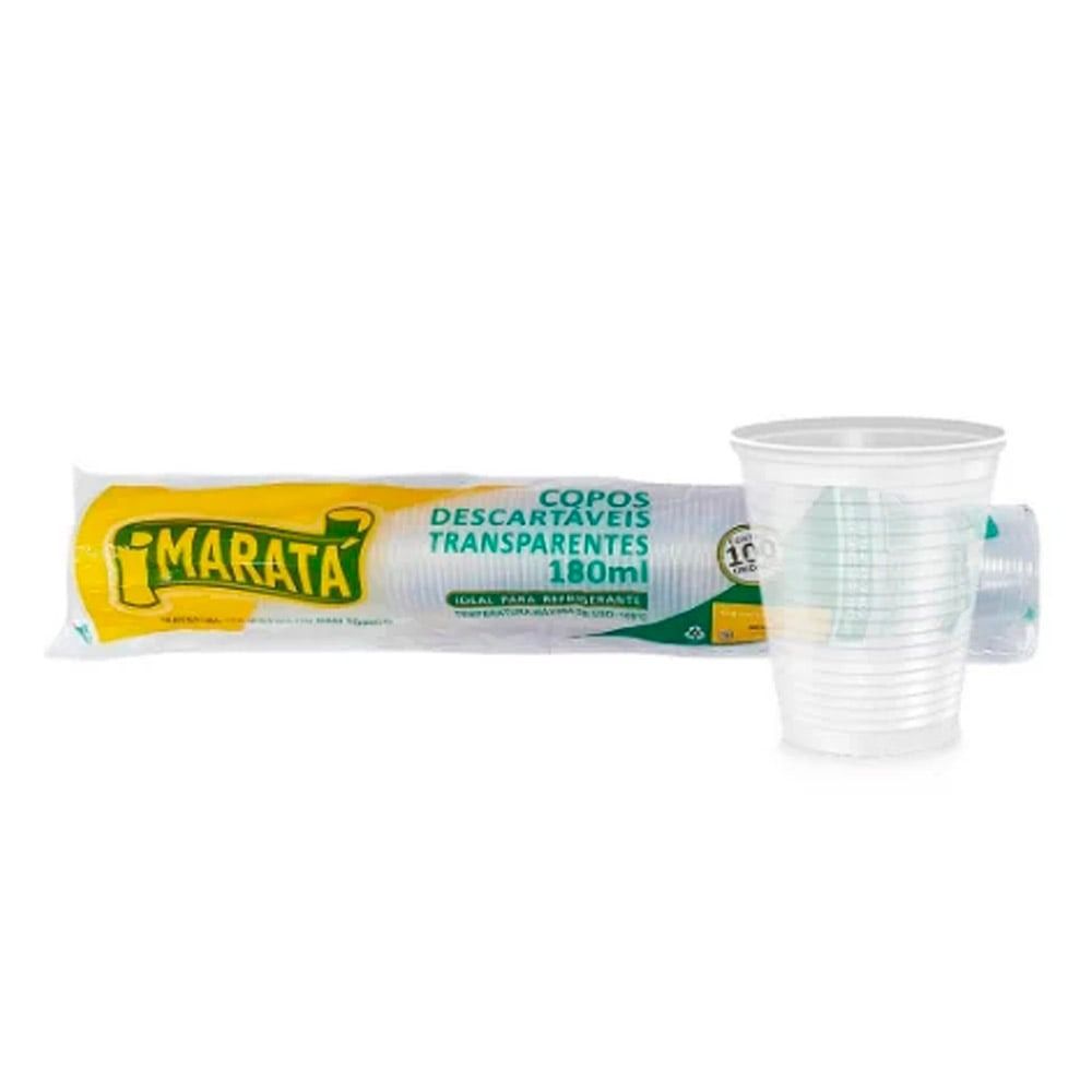 COPO DESCARTAVEL 180 ML  MARATA (TRANSPARENTE