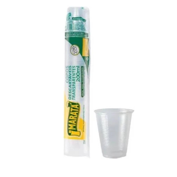 COPO DESCARTAVEL 200 ML MARATA  TRANSPARENTE