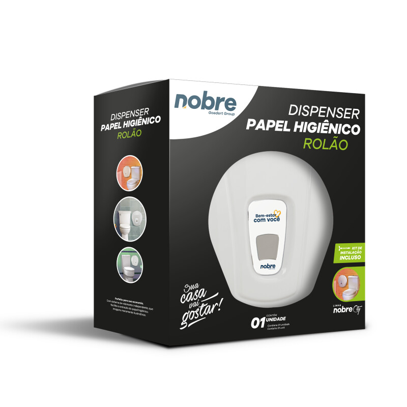 DISPENSADOR PAPEL HIGIENICO 300/500 MT NOBRE