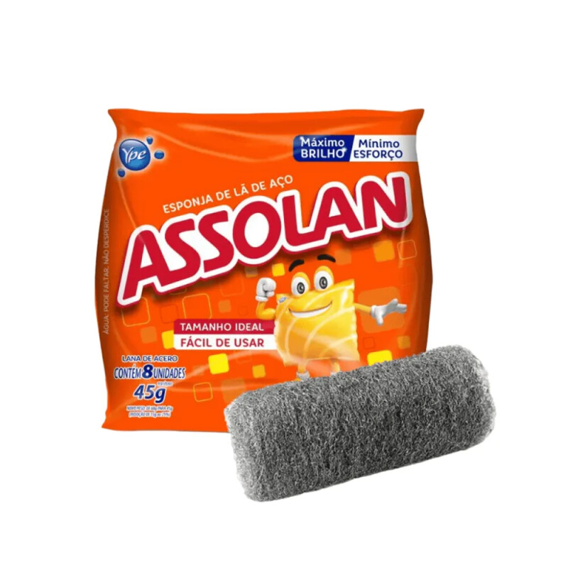 ESPONJA LA DE ACO ASSOLAN 45G