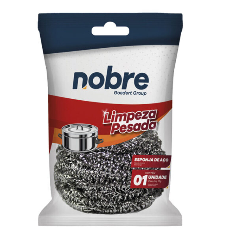 ESPONJA LIMPEZA PESADA AÇO INOX MAX NOBRE