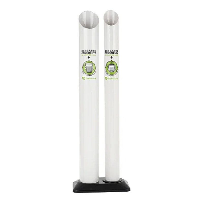 LIXEIRA DUPLA PARA COPO AGUA E CAFE