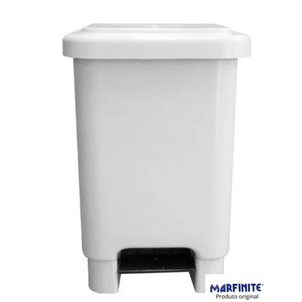 LIXEIRA RETANG C/ PED 100L BCO MARFINITE