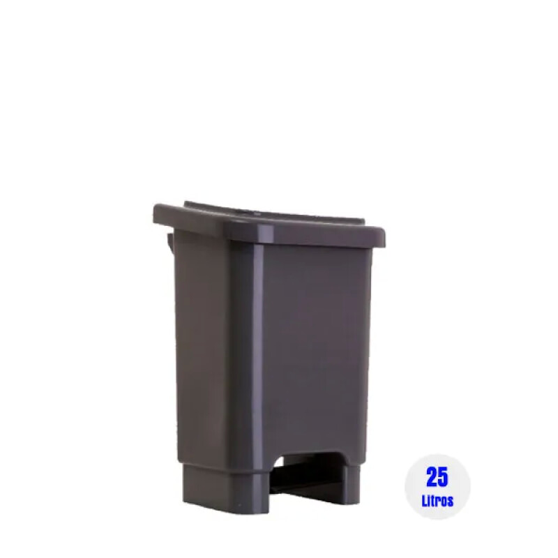 LIXEIRA RETANGULAR COM PEDAL 25 LITROS BRANCA