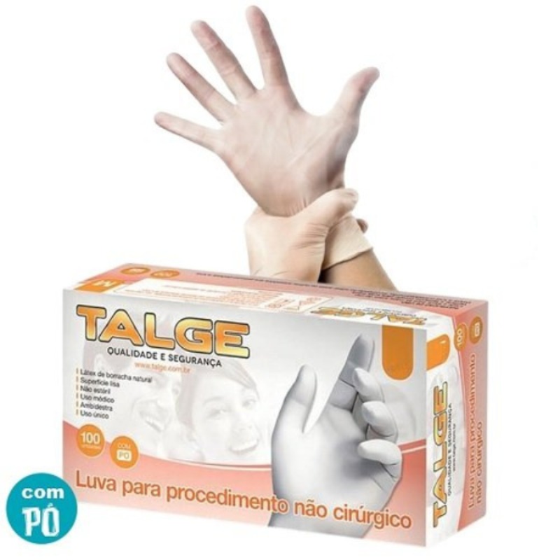 LUVA DE LATEX COM AMIDO PROCEDIMENTO TAM G