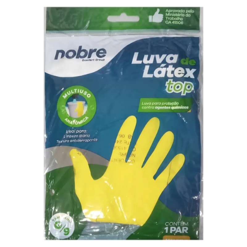 LUVA LATEX SL 01 AMARELA NOBRE G