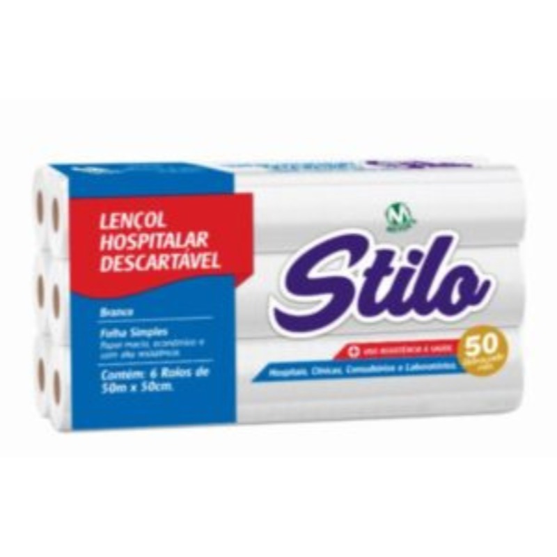 PAPEL TIPO LENCOL STILO BRANCO TAM 50 X 50 C/6 UN