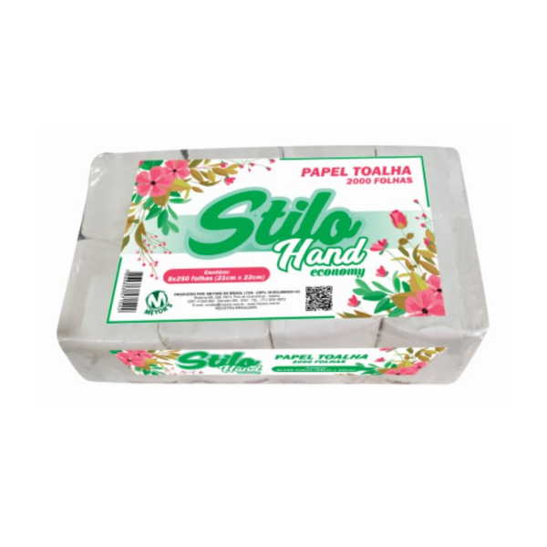 PAPEL TOALHA INTERFOLHADO STILO HAND 100% CELULOSE 2000 FOLHAS