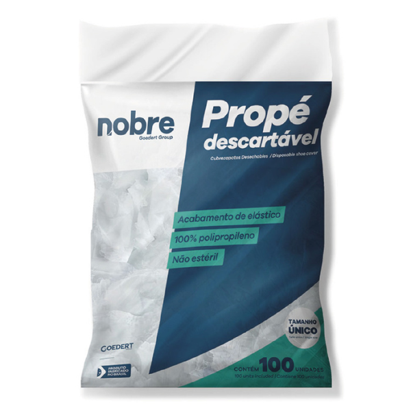 PROPE SAPATILHA EM TNT 15GR PACOTE C/100UNID NOBRE