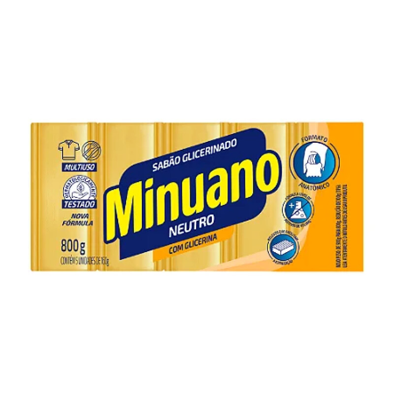 SABAO EM BARRA NEUTRO MINUANO PC C/5 UNID 800G