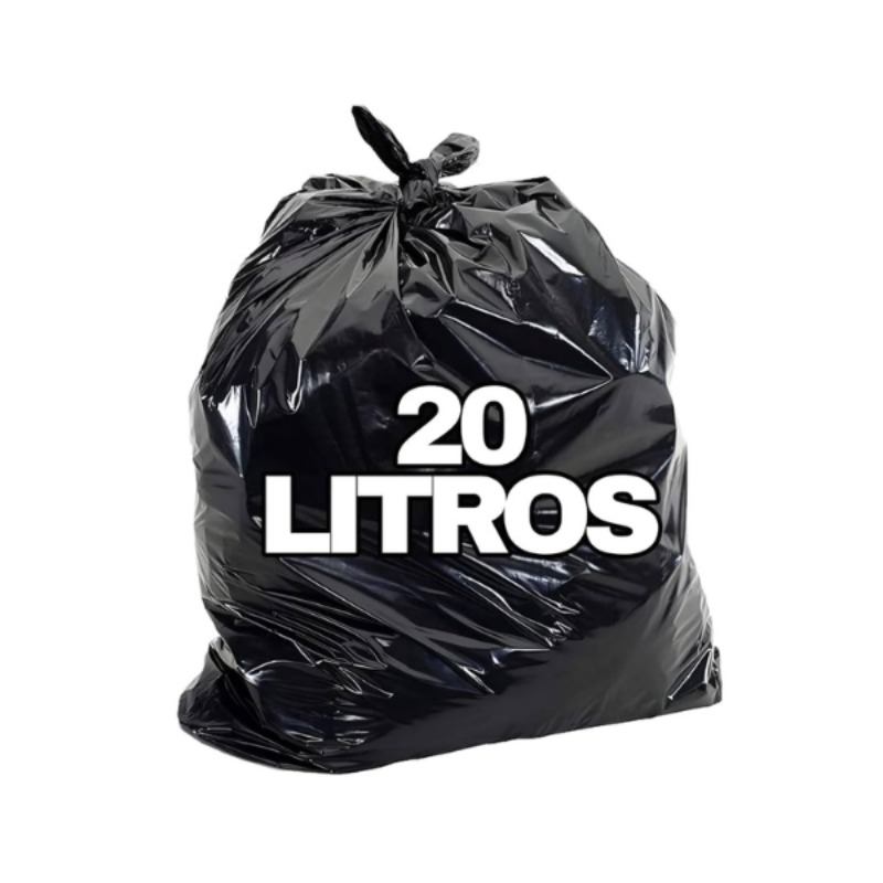 SACO PARA LIXO 20LT PRETO MICRA 12 UNIDADE