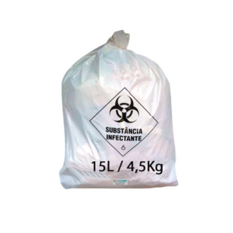 SACO PARA LIXO HOSPITALAR 15LT C/100 UN NOBRE