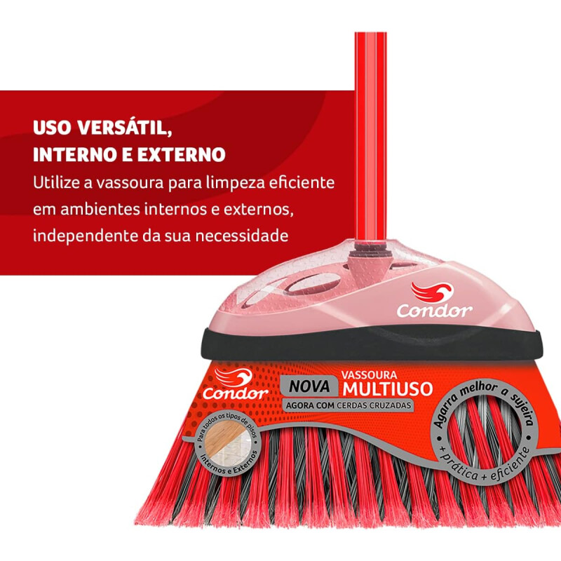 VASSOURA NYLON ESMERALDA V-35 CONDOR